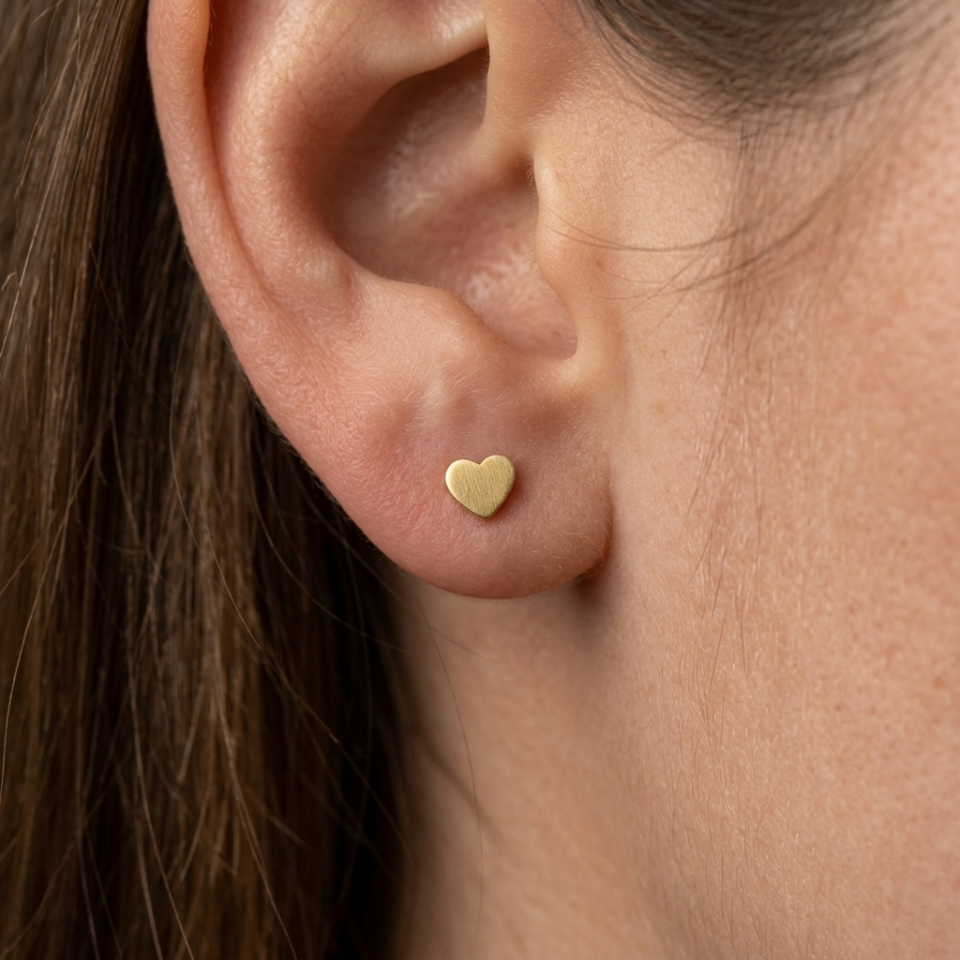 Mini Heart Stud Earrings
