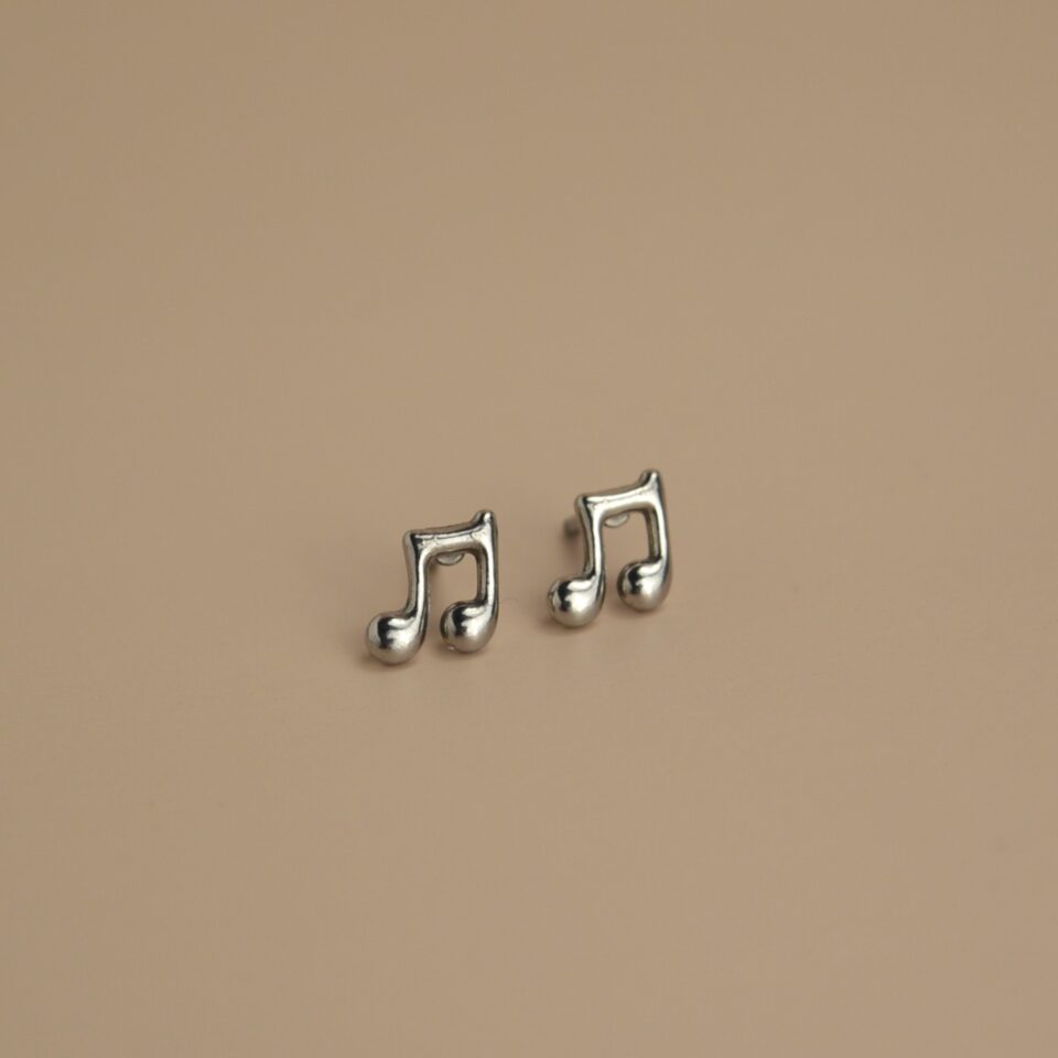Mini Music Note Stud Earrings