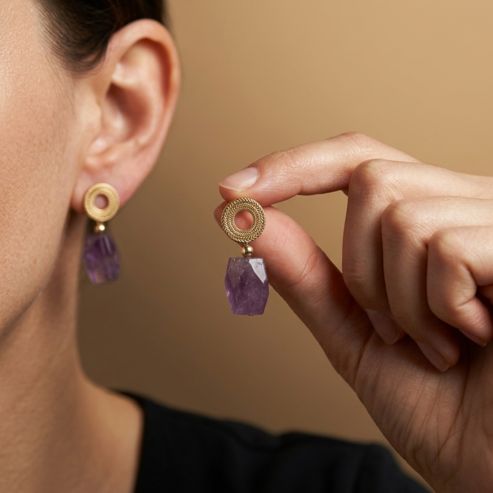 Sculpted Elements Drop Earrings