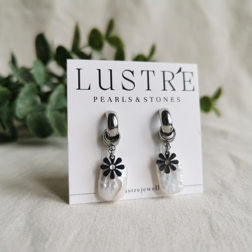 Layered Pearl Drop Earrings