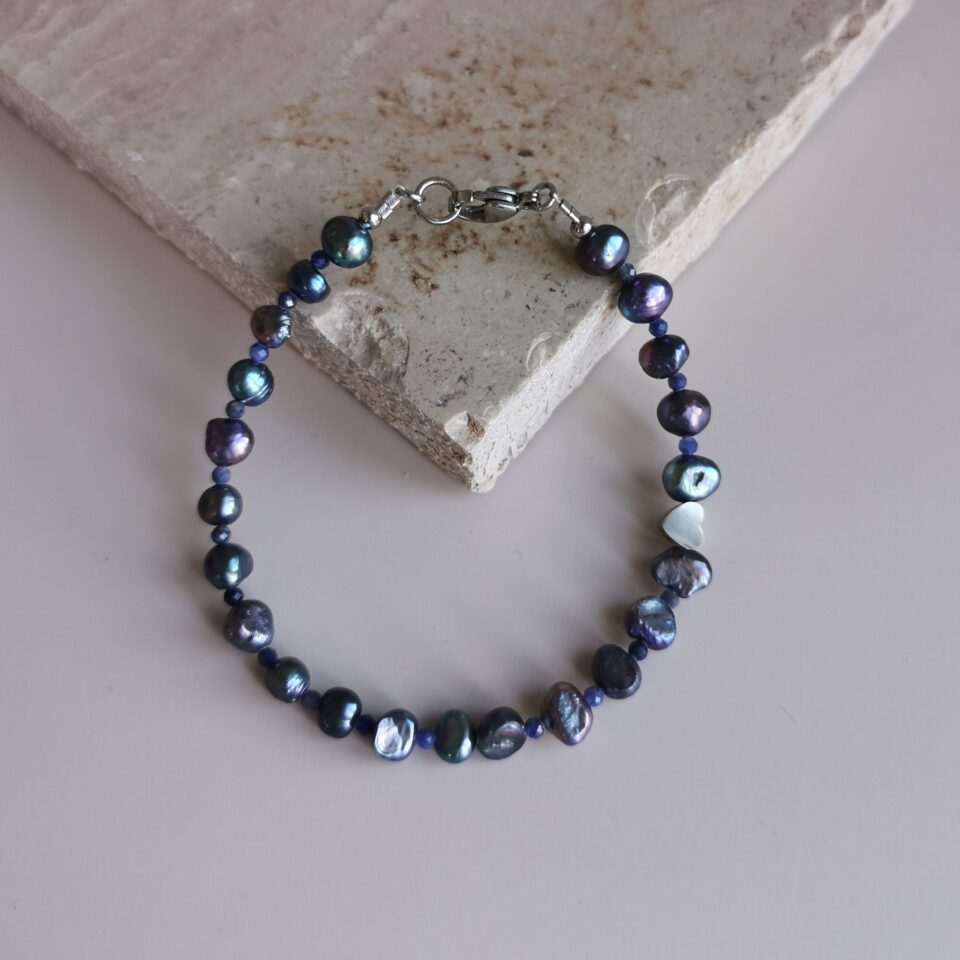Midnight Stone Line Bracelets