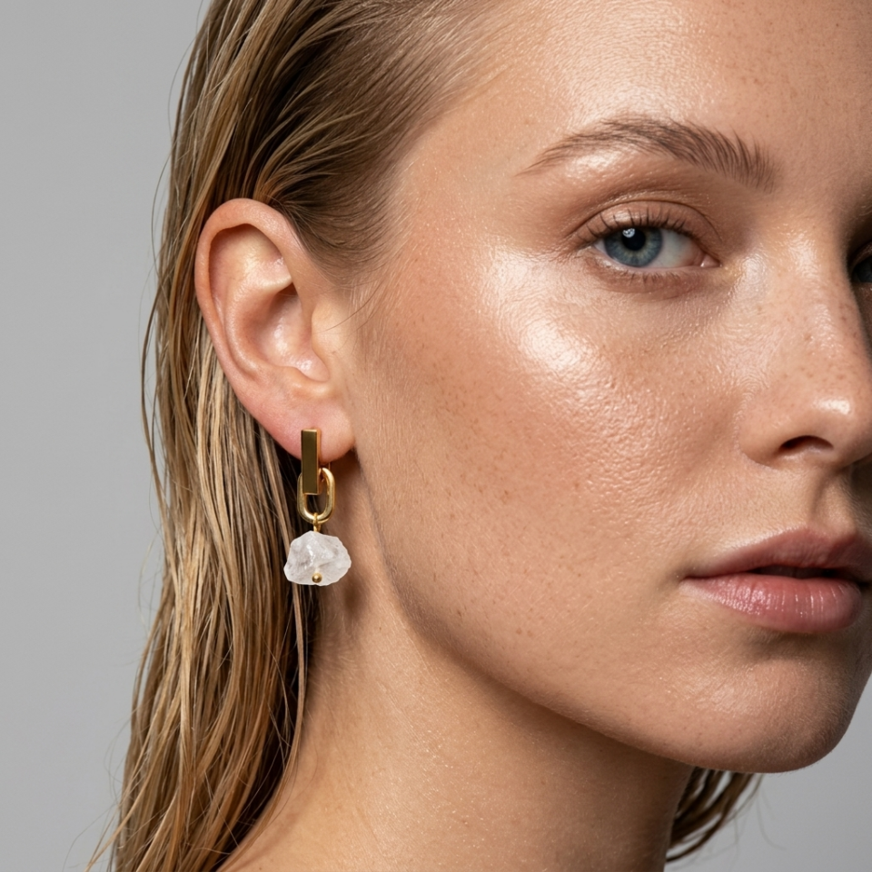 Raw Harmony Hoops Earrings
