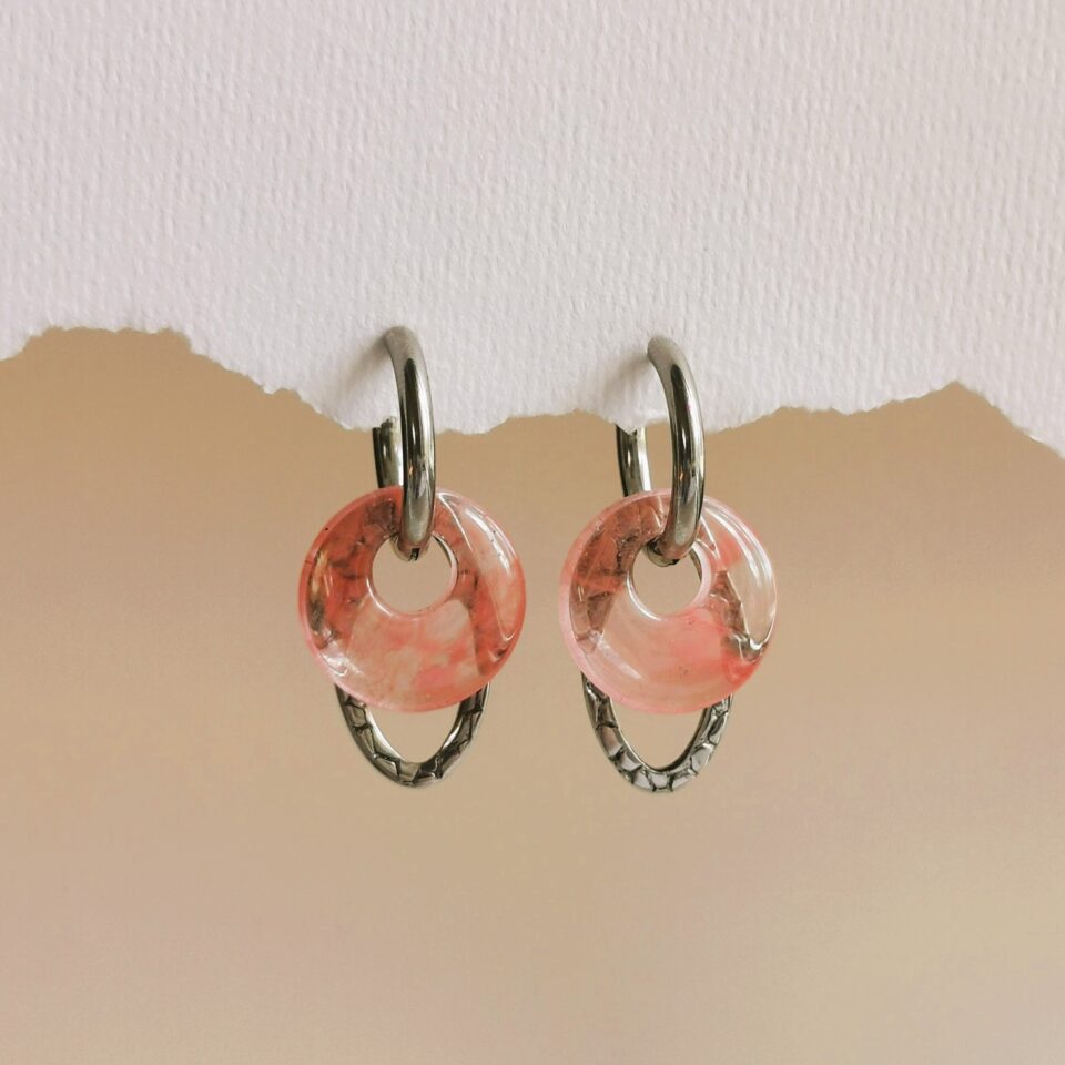 Orbit Stone Hoop Earrings